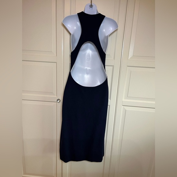 Banana Republic Tia Racerback Midi
Dress, Navy Blue, Size Large, Cutout Bodycon - Picture 7 of 12